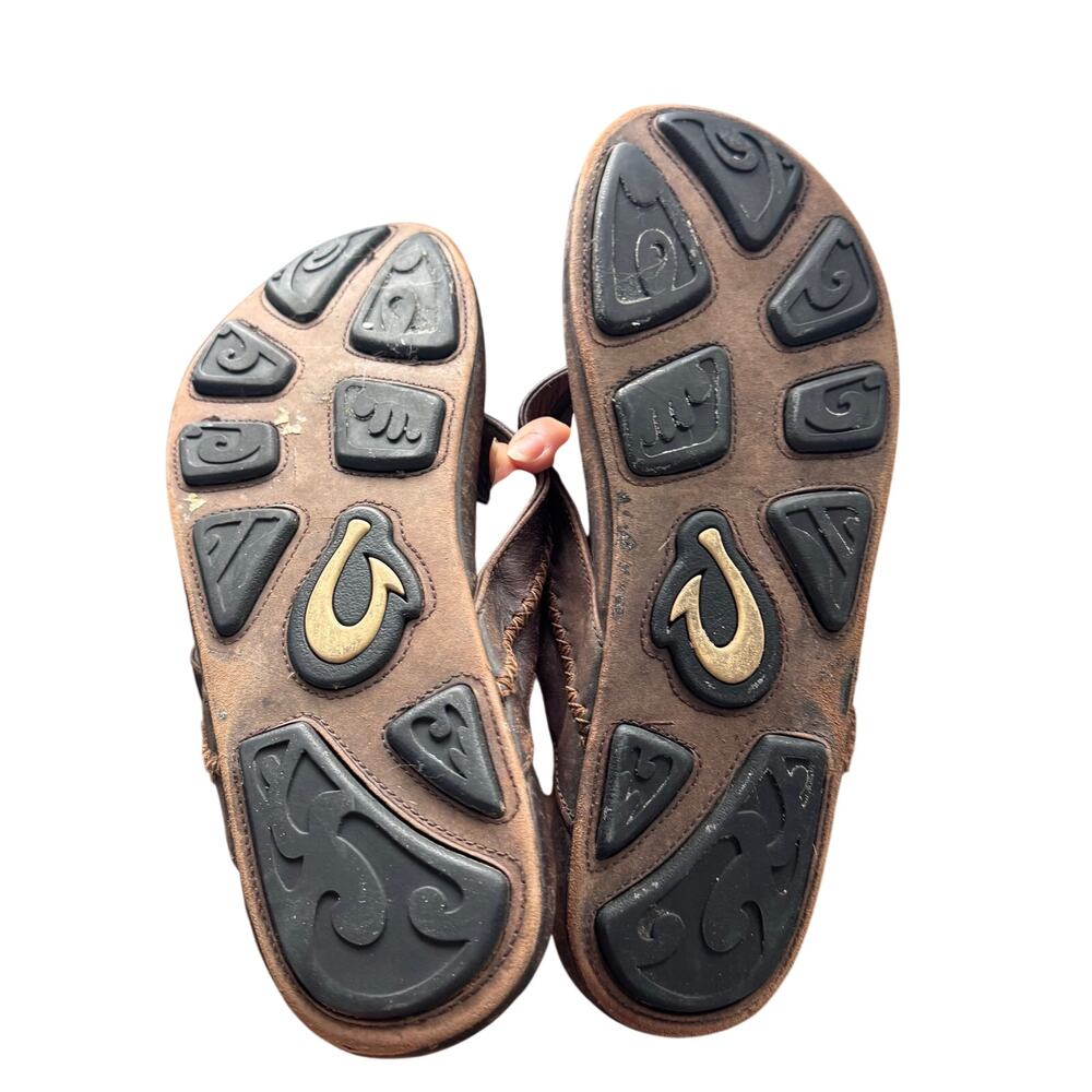 OluKai Mea Ola Men's Leather Beach Sandals - Picture 4 of 6